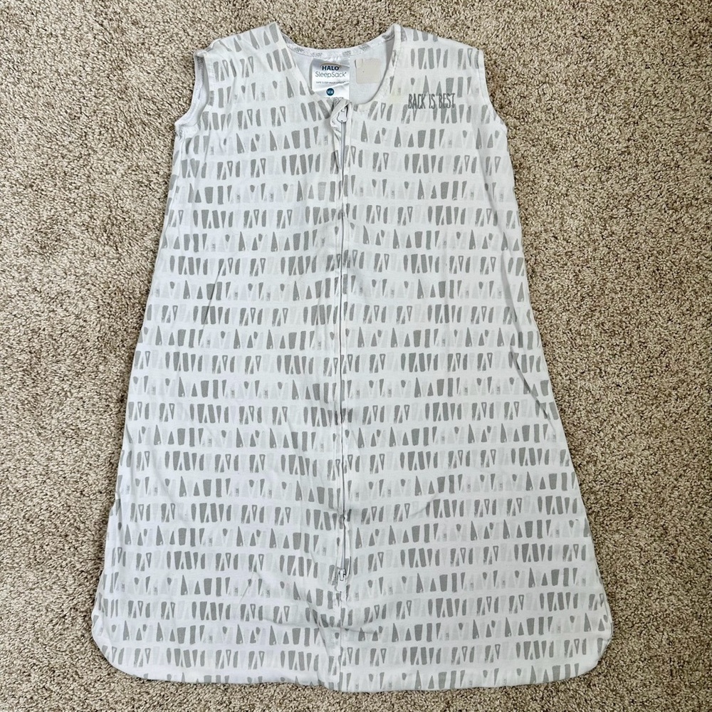Halo Baby Grey Stripe SleepSack Size M 6-12M